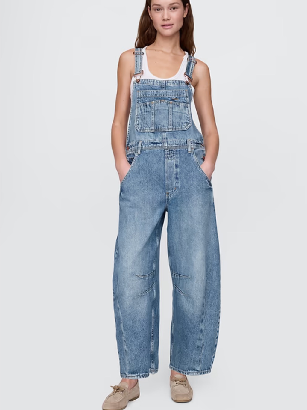 Gap Ultrasoft Denim Horseshoe Overalls Size Small Wore 1 Time